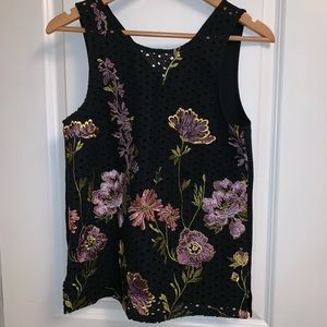 Anthropologie Embroidery Detail Top